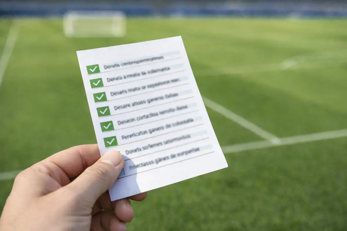 Boleto de apuestas deportivas con varios partidos de fútbol seleccionados